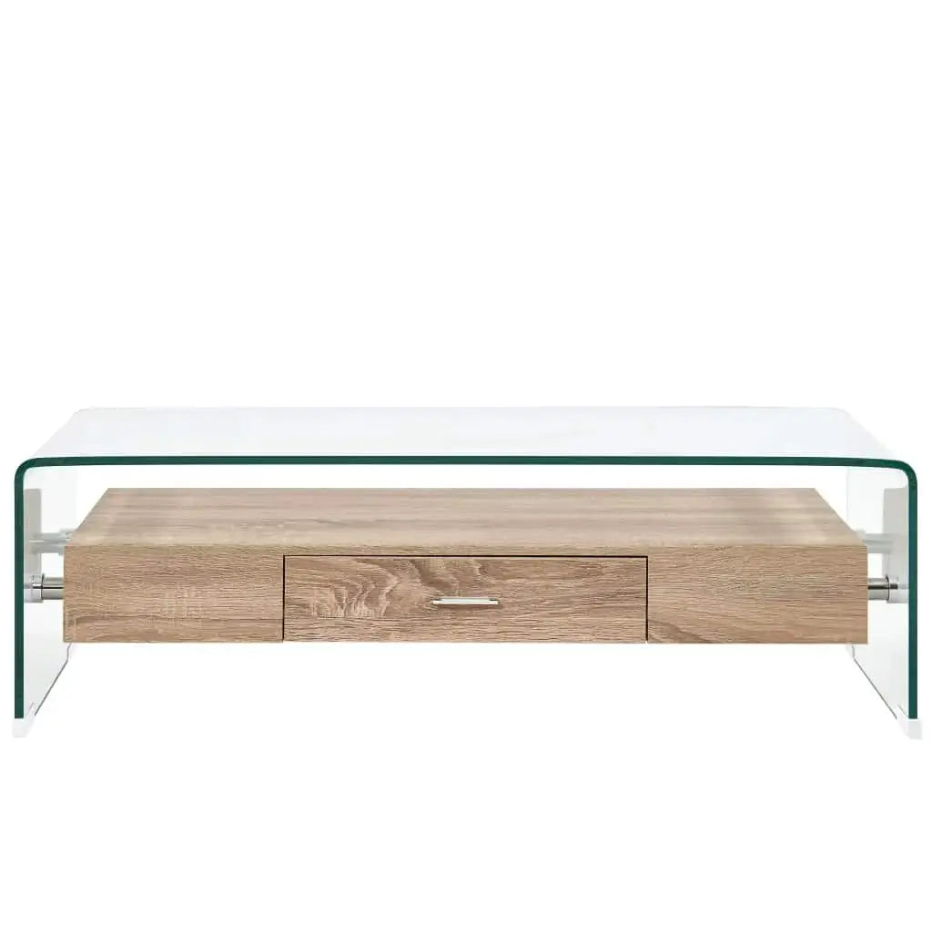 Table basse Clair 98x45x31 cm Verre trempé - XIOS