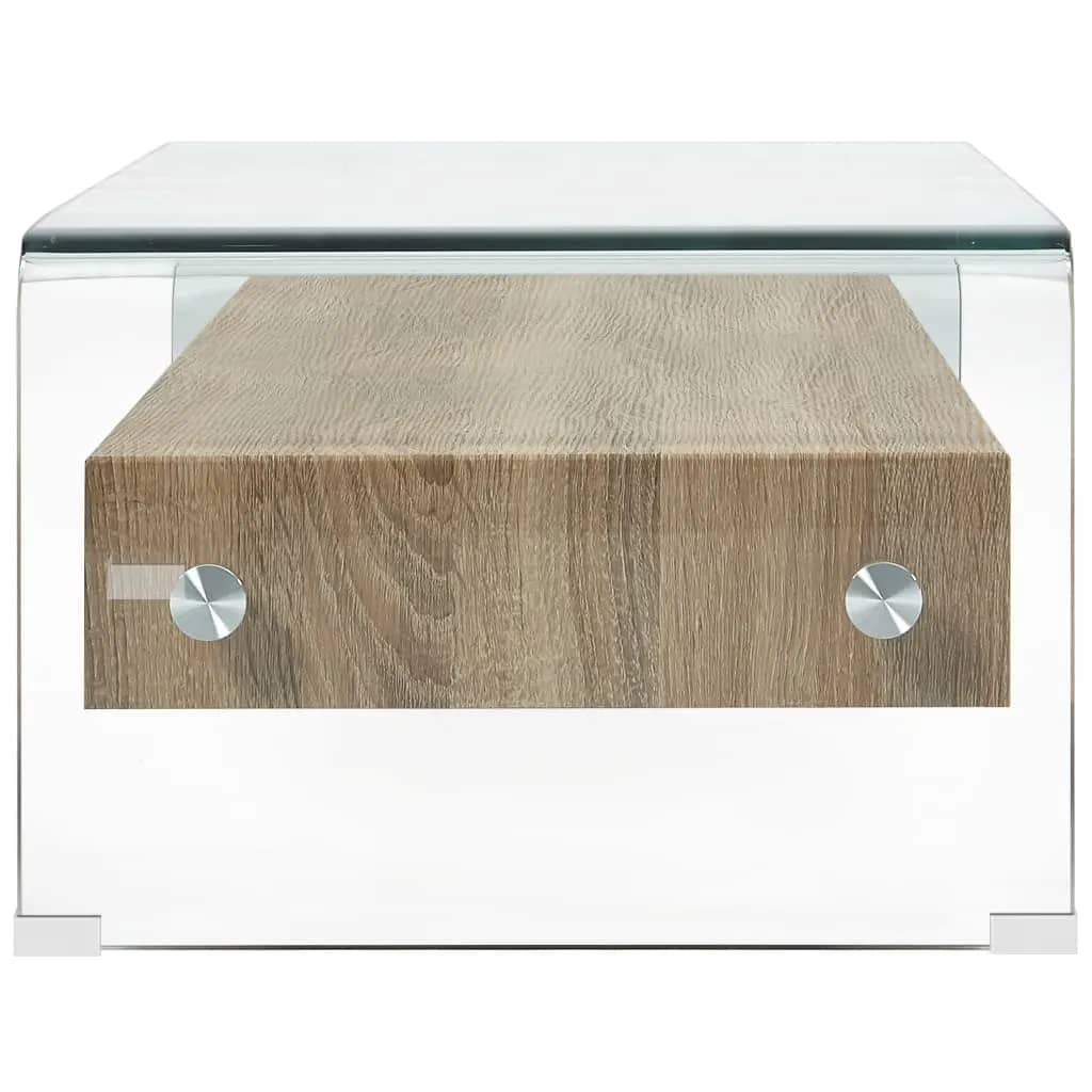 Table basse Clair 98x45x31 cm Verre trempé - XIOS