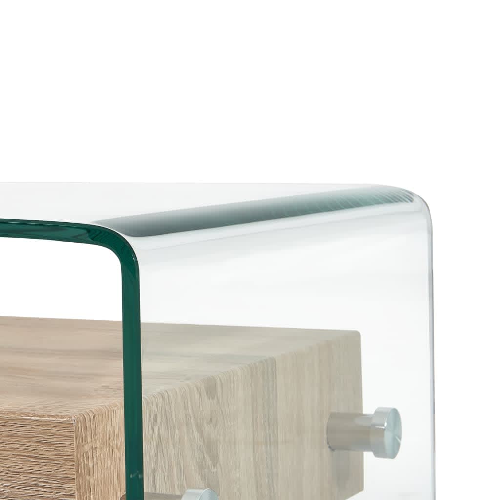 Table basse Clair 98x45x31 cm Verre trempé - XIOS