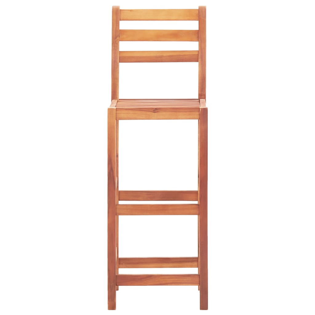 Chaises de bar lot de 4 bois d'acacia solide - XIOS