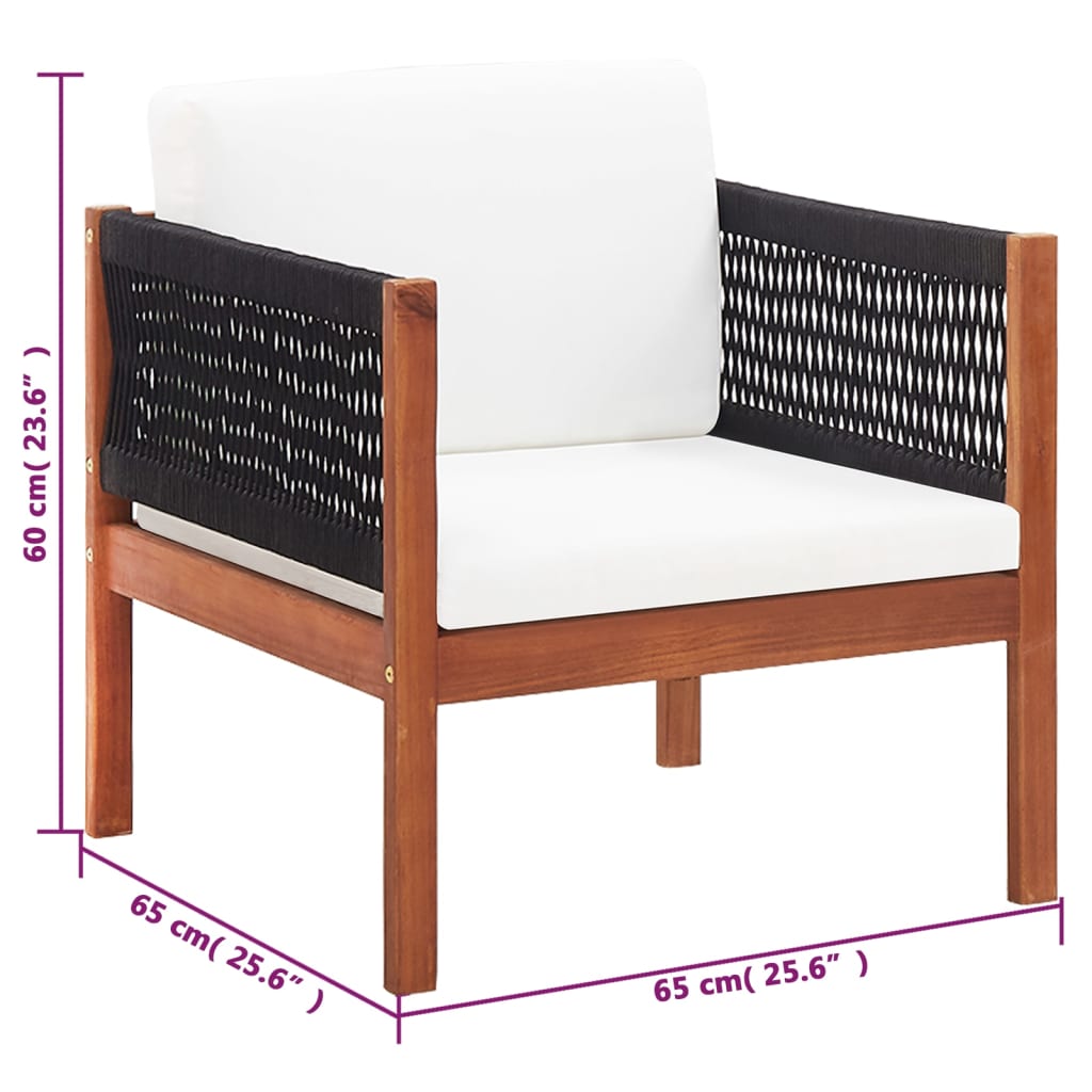 Salon de jardin 4 pcs Bois d'acacia solide - XIOS