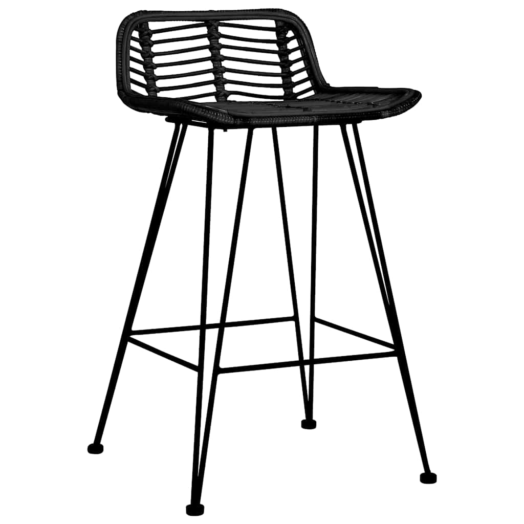 Chaises de bar lot de 2 noir Rotin - XIOS