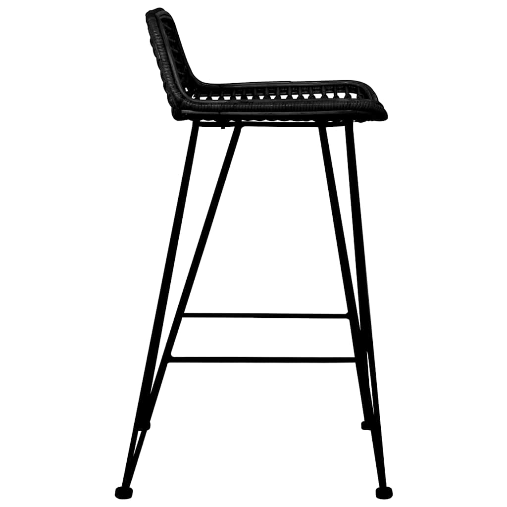 Chaises de bar lot de 2 noir Rotin - XIOS