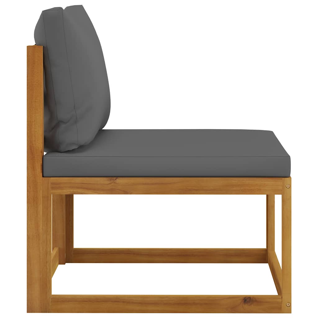Salon de jardin 5 pcs avec coussins Bois d'acacia solide - XIOS