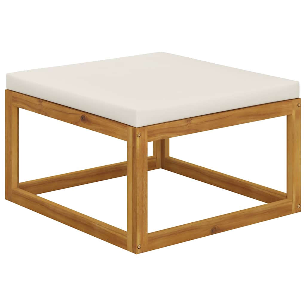 Salon de jardin 5 pcs avec coussins Bois d'acacia solide - XIOS