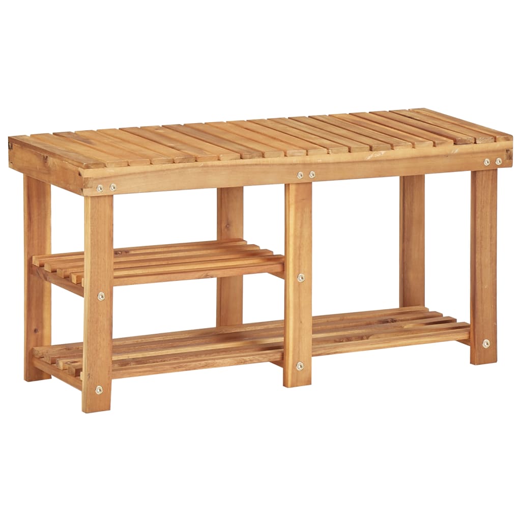 Range-chaussures 90x32x46 cm Bois d'acacia massif - XIOS