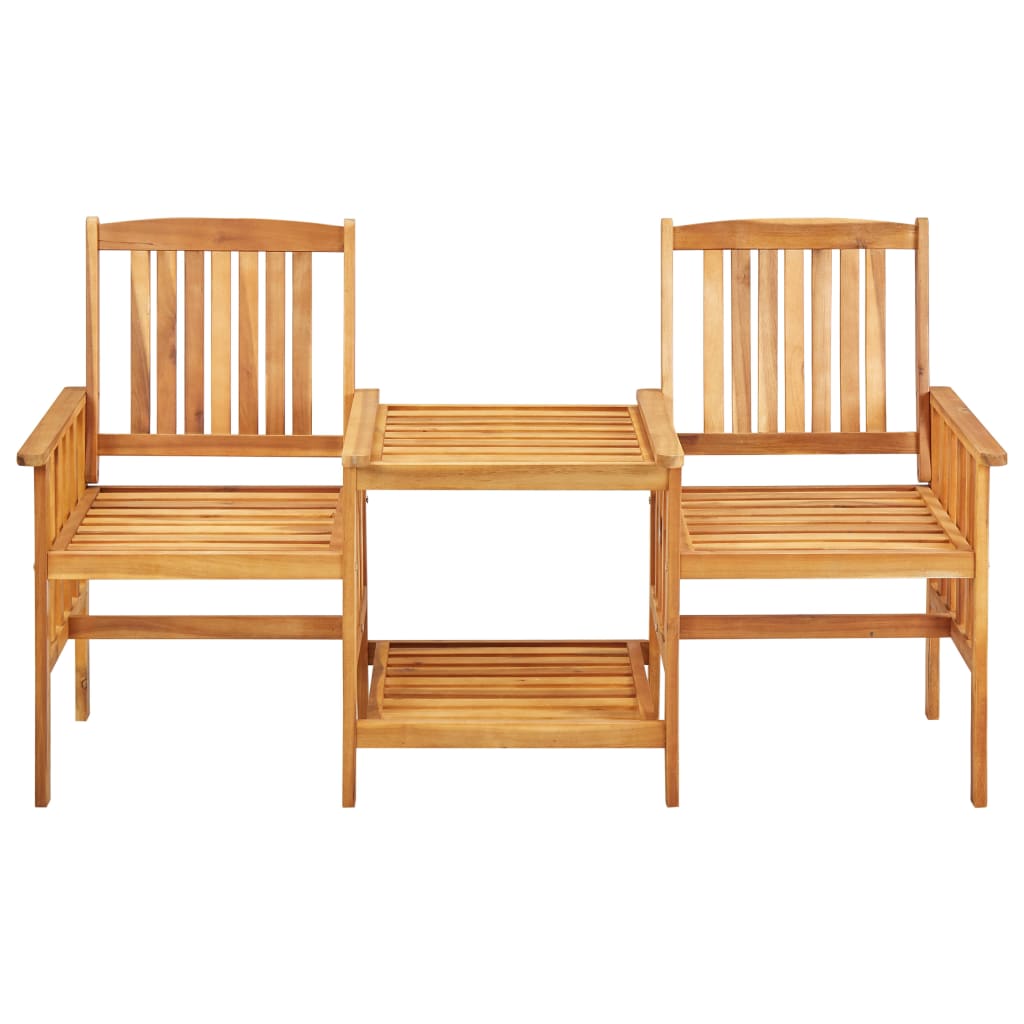 Chaises de jardin avec table à thé 159x61x92 cm Bois d'acacia - XIOS