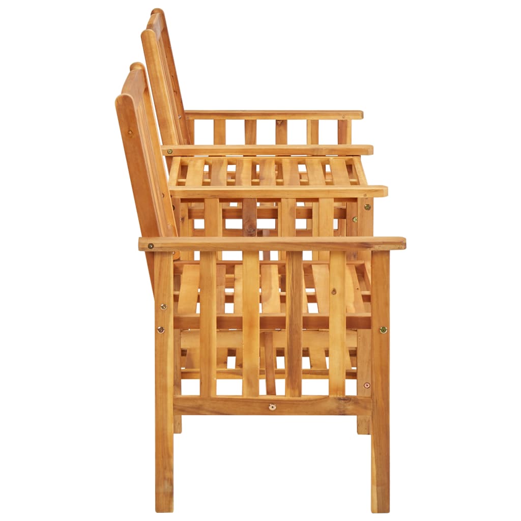 Chaises de jardin avec table à thé 159x61x92 cm Bois d'acacia - XIOS