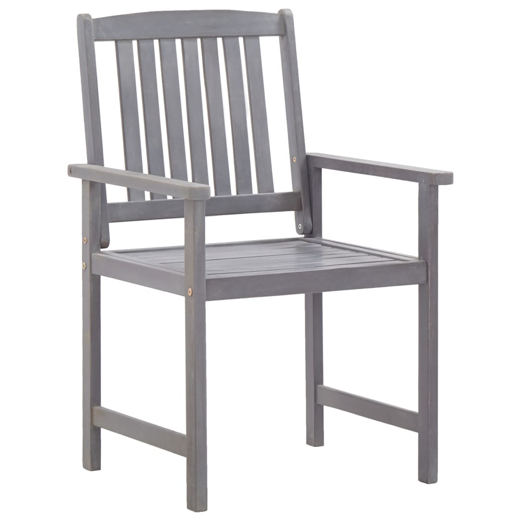 Ensemble à manger d'extérieur 5 pcs Gris Bois d'acacia solide - XIOS