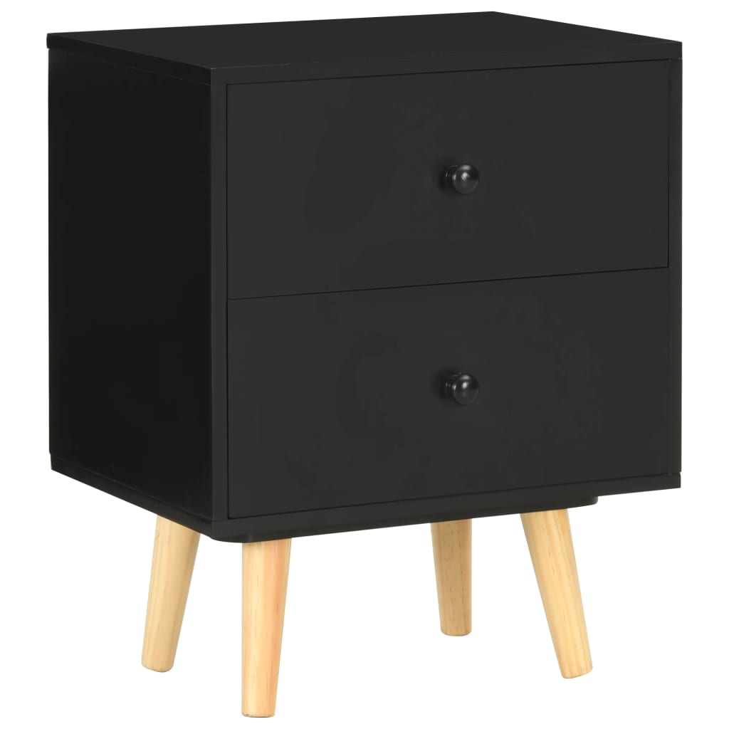 Tables de chevet 2 pcs Noir 40 x 30 x 50 cm Pin massif - XIOS