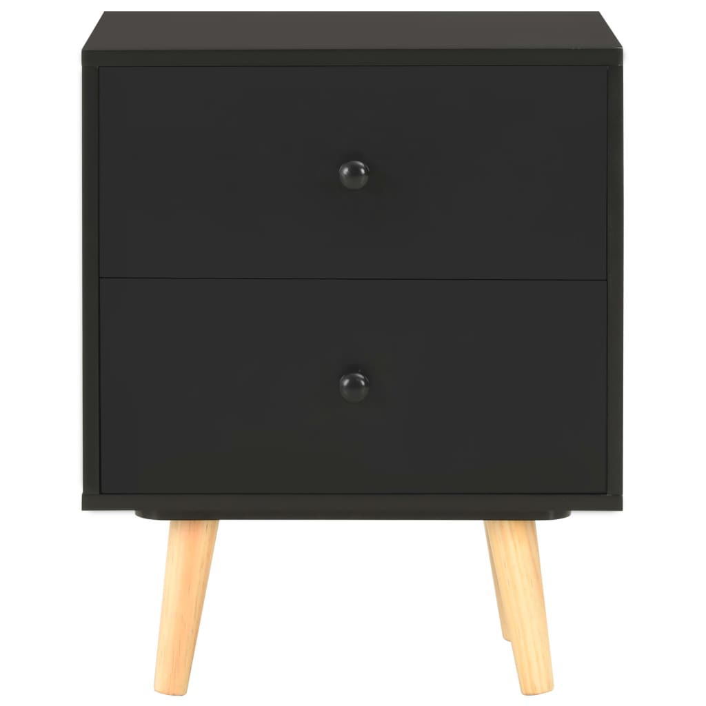 Tables de chevet 2 pcs Noir 40 x 30 x 50 cm Pin massif - XIOS