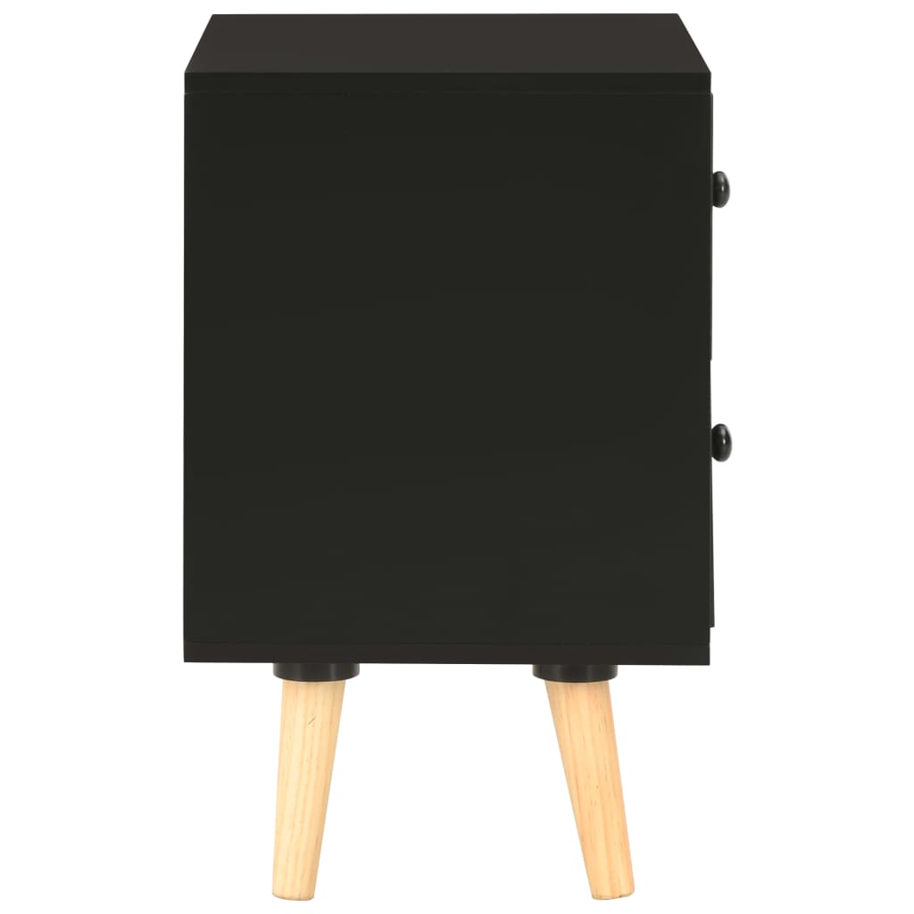 Tables de chevet 2 pcs Noir 40 x 30 x 50 cm Pin massif - XIOS
