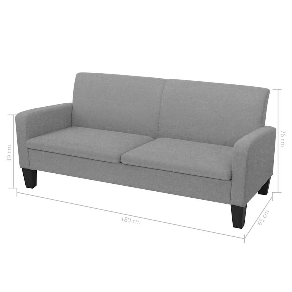 Ensemble de canapés 2 pcs tissu gris clair - XIOS