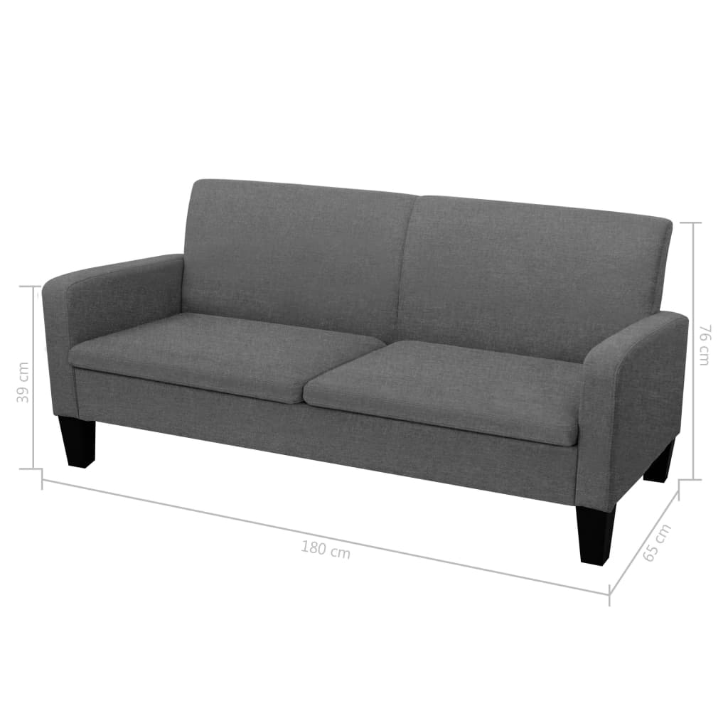 Ensemble de canapés 2 pcs Tissu Gris foncé - XIOS