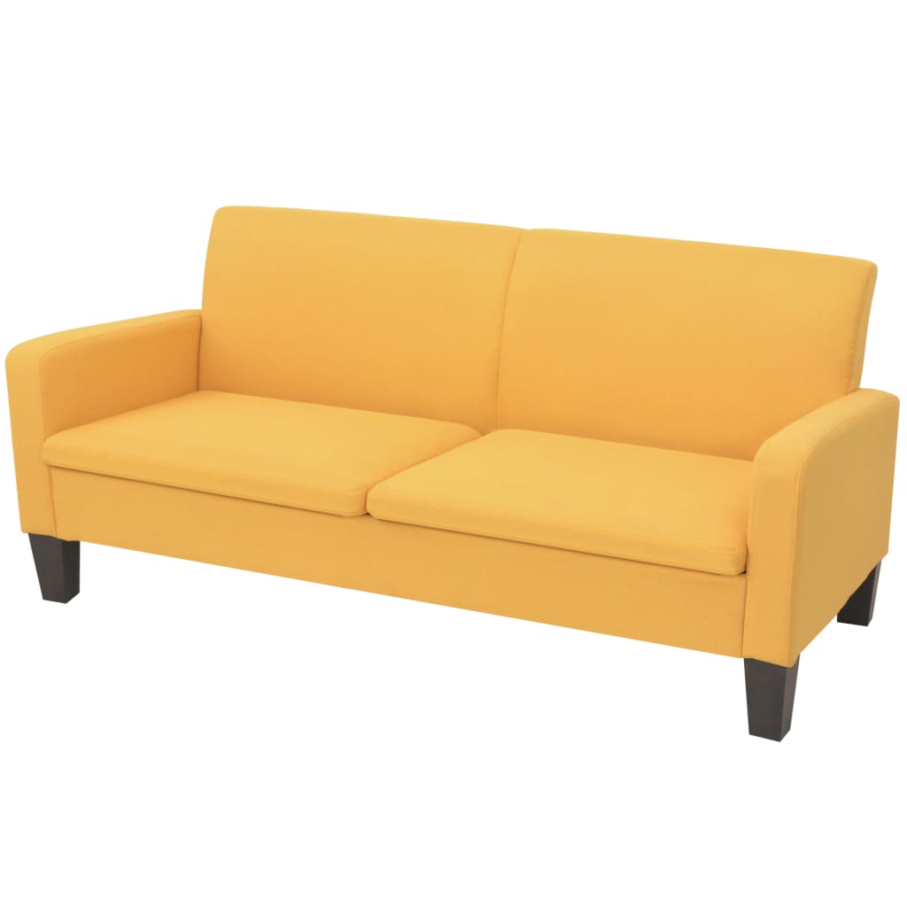 Ensemble de canapés 2 pcs Tissu Jaune - XIOS