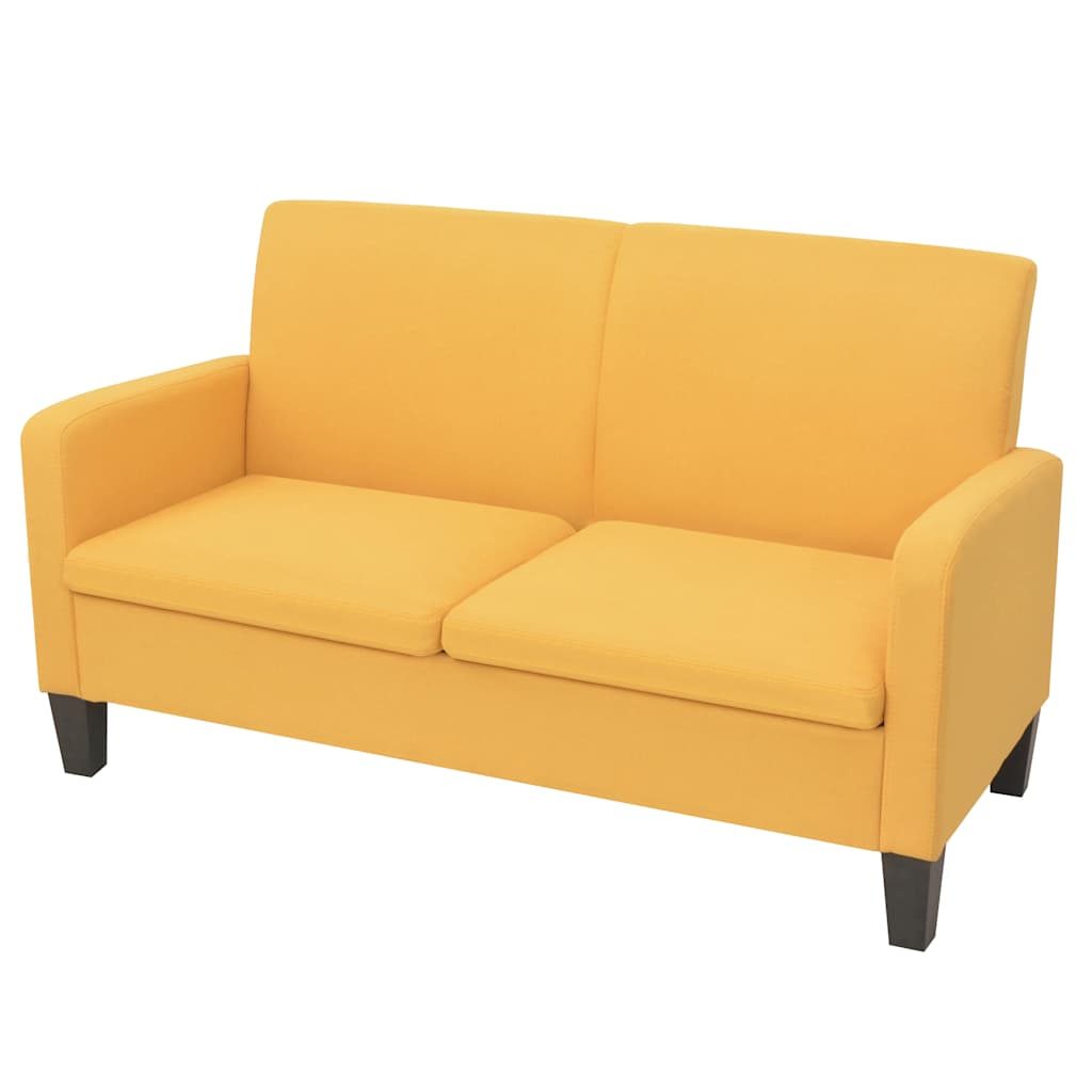 Ensemble de canapés 2 pcs Tissu Jaune - XIOS