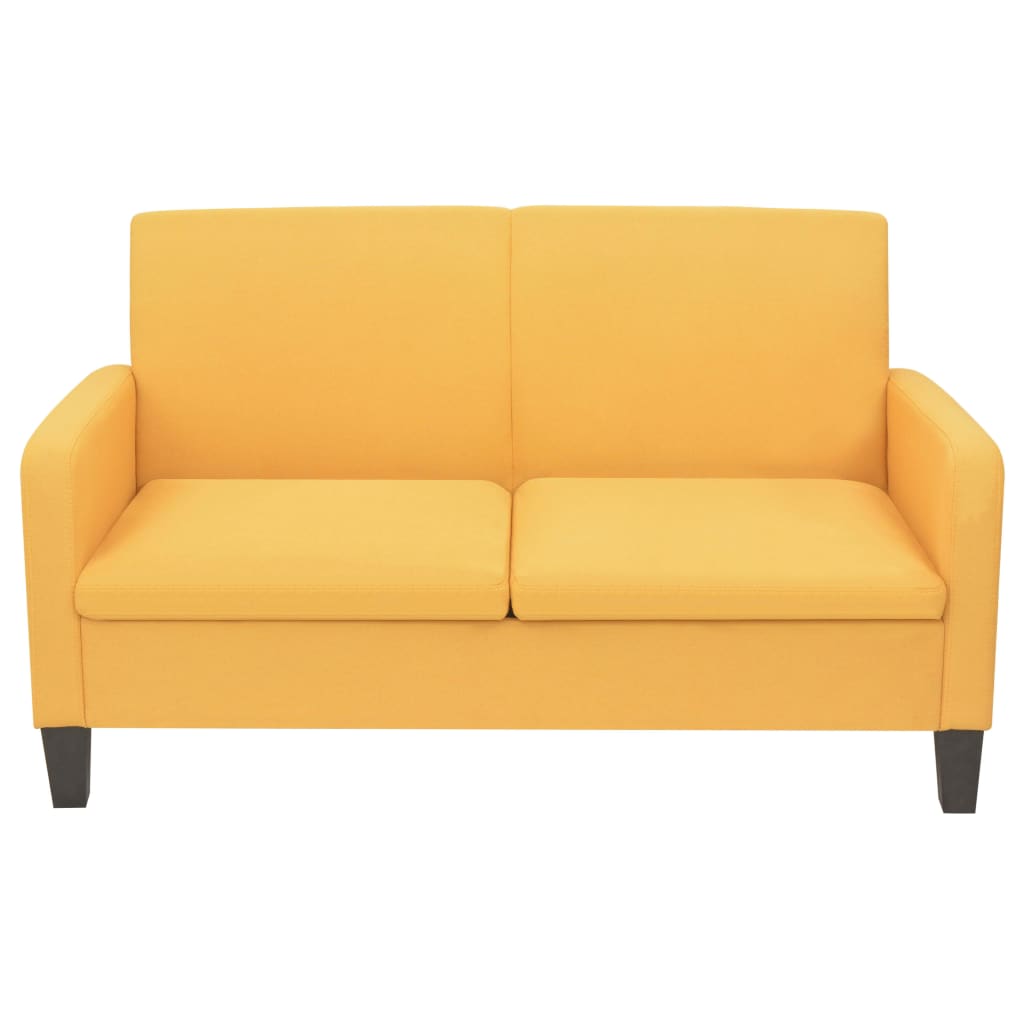 Ensemble de canapés 2 pcs Tissu Jaune - XIOS