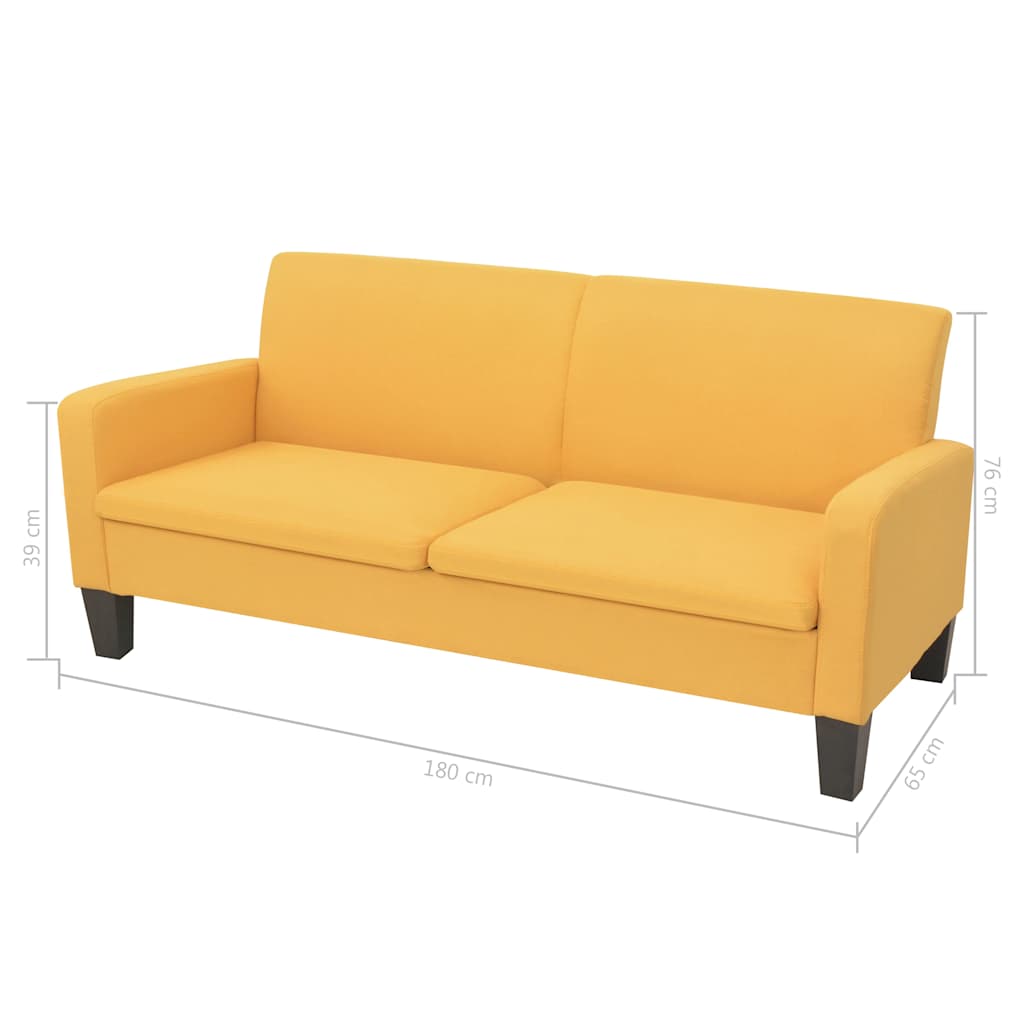Ensemble de canapés 2 pcs Tissu Jaune - XIOS