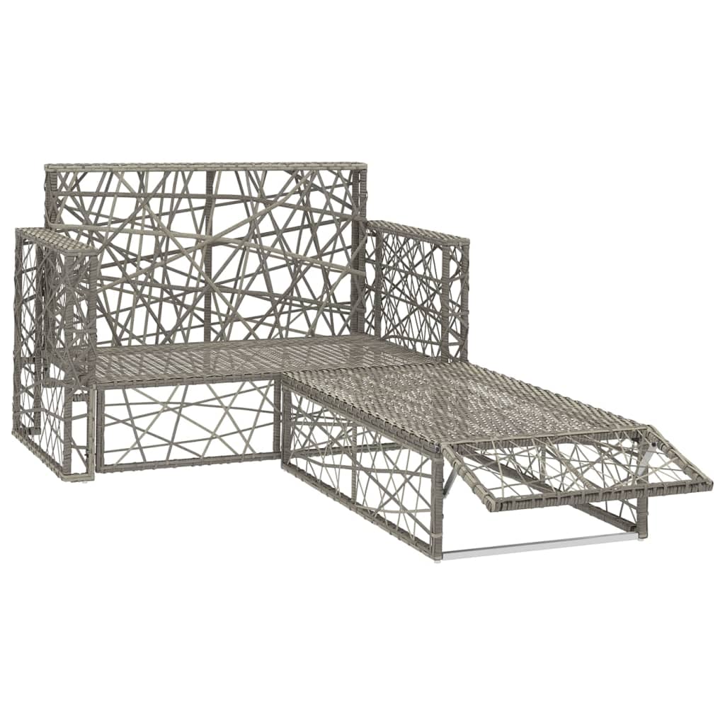 Salon de jardin 2 pcs avec coussins Résine tressée Gris - XIOS