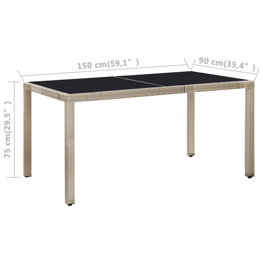Ensemble à manger d'extérieur 7 pcs coussins Résine tressée - XIOS