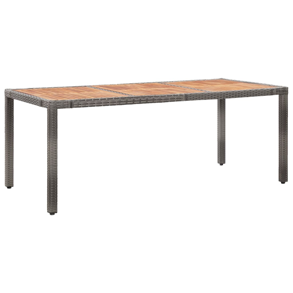 Ensemble à manger d'extérieur 9pcs coussins Résine tressée Gris