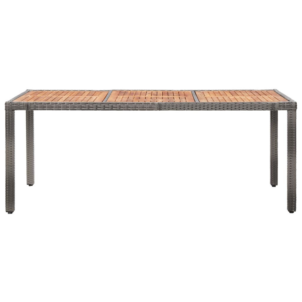 Ensemble à manger d'extérieur 9pcs coussins Résine tressée Gris