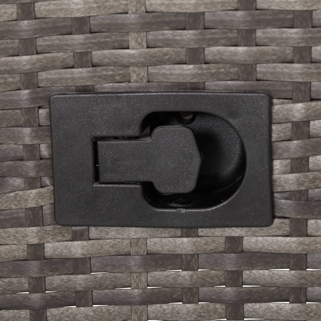 Ensemble à manger d'extérieur 9pcs coussins Résine tressée Gris