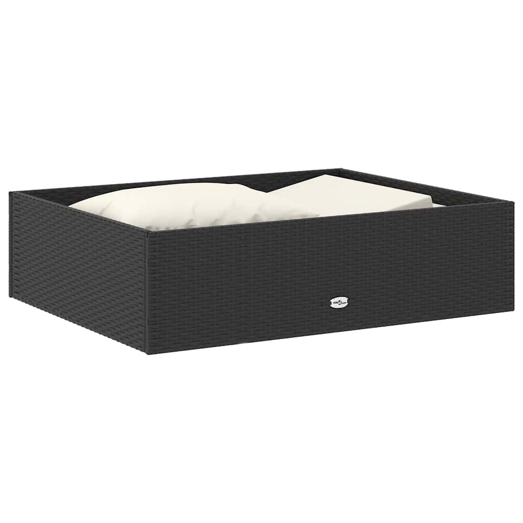 Salon de jardin 2 pcs avec coussins Résine tressée Noir - XIOS
