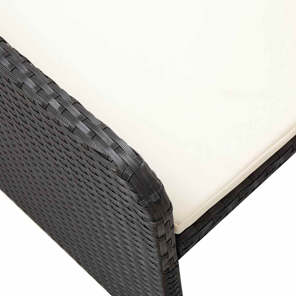Salon de jardin 2 pcs avec coussins Résine tressée Noir - XIOS