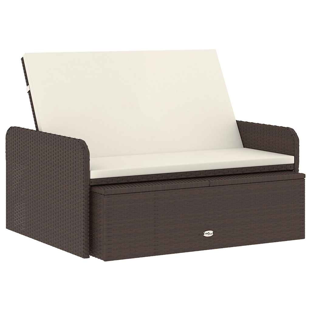 Salon de jardin 2 pcs avec coussins Résine tressée Marron - XIOS