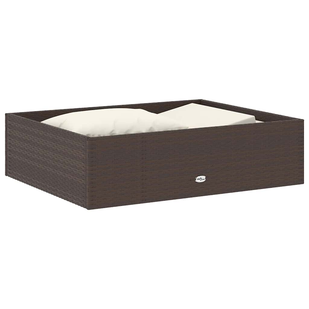 Salon de jardin 2 pcs avec coussins Résine tressée Marron - XIOS