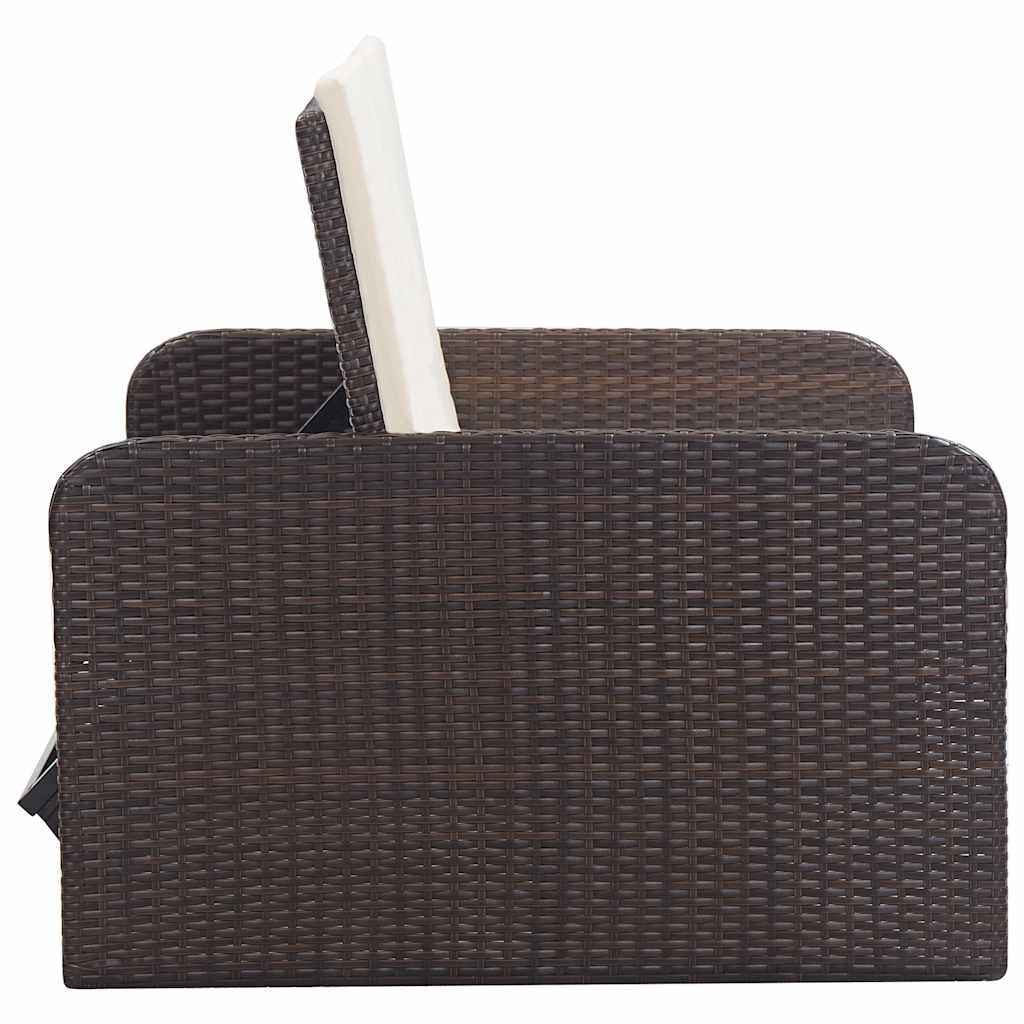 Salon de jardin 2 pcs avec coussins Résine tressée Marron - XIOS