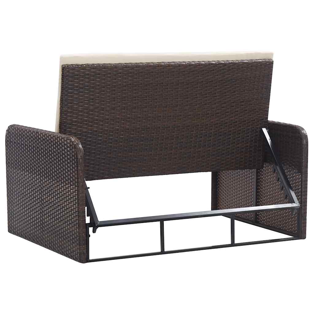 Salon de jardin 2 pcs avec coussins Résine tressée Marron - XIOS