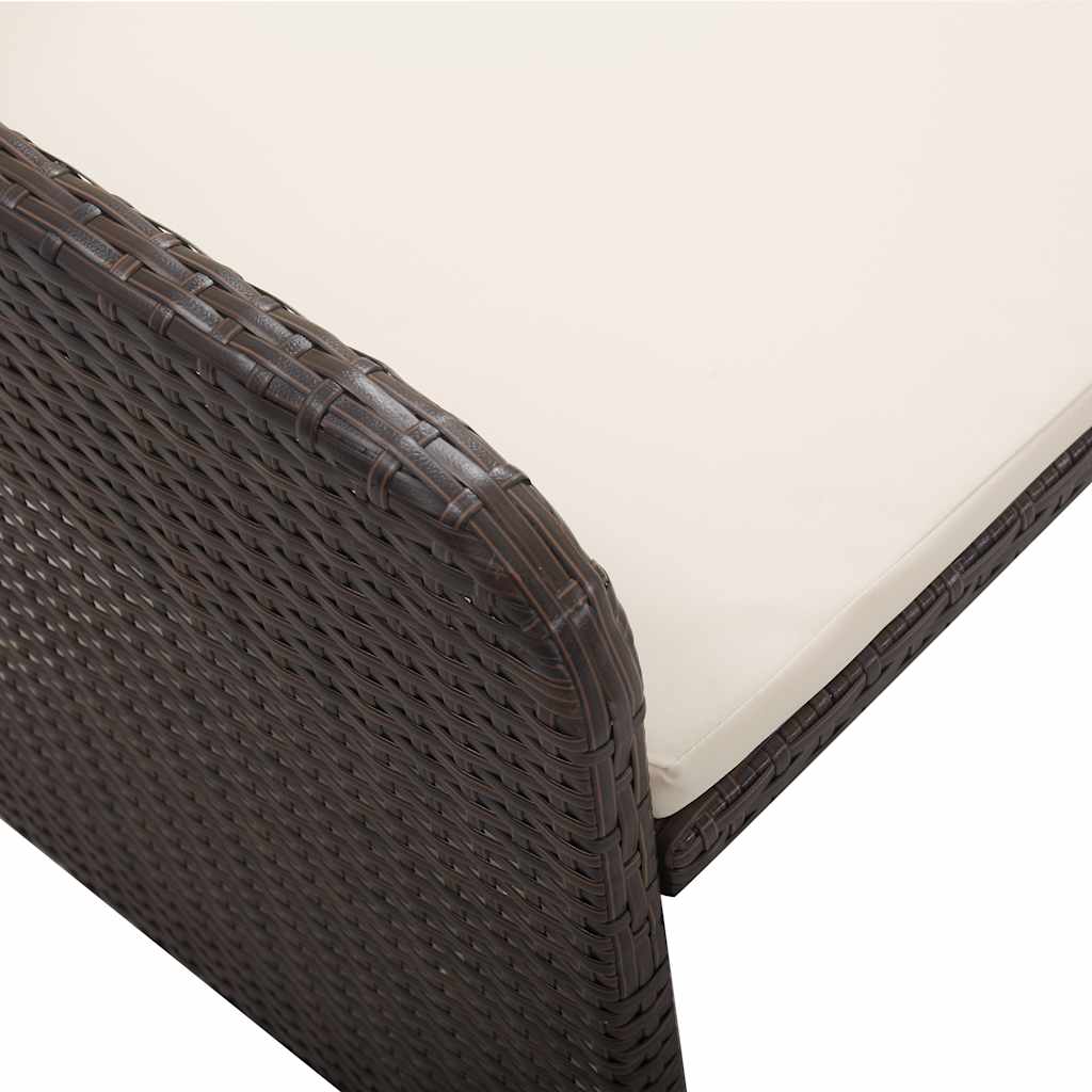 Salon de jardin 2 pcs avec coussins Résine tressée Marron - XIOS