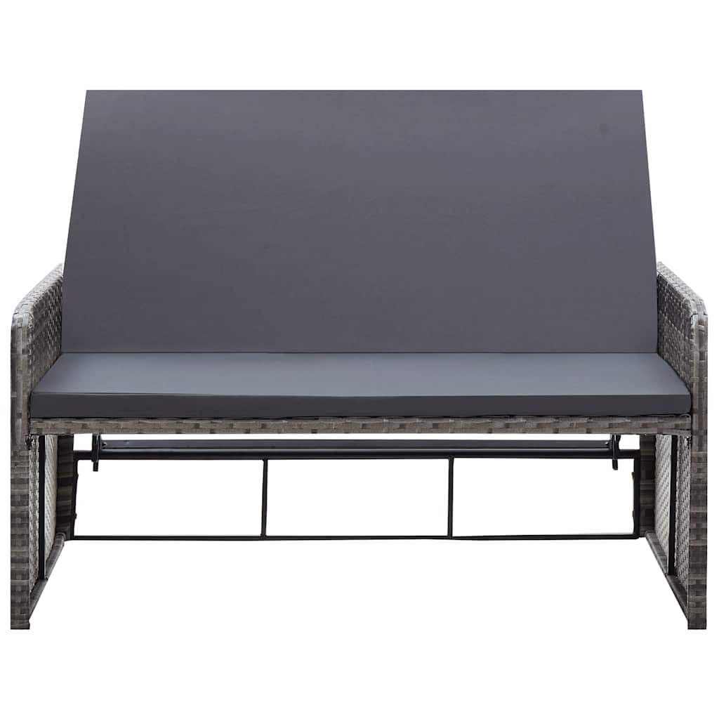 Salon de jardin 2 pcs avec coussins Résine tressée Gris - XIOS