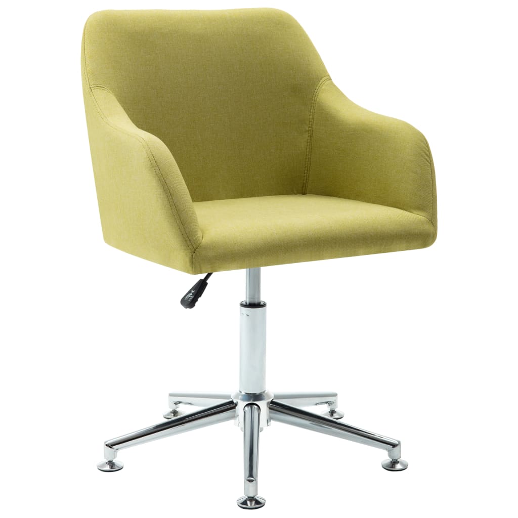 Chaises pivotantes à manger lot de 4 vert tissu - XIOS