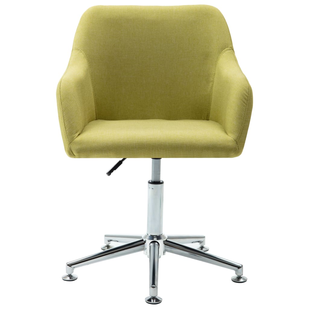 Chaises pivotantes à manger lot de 4 vert tissu - XIOS