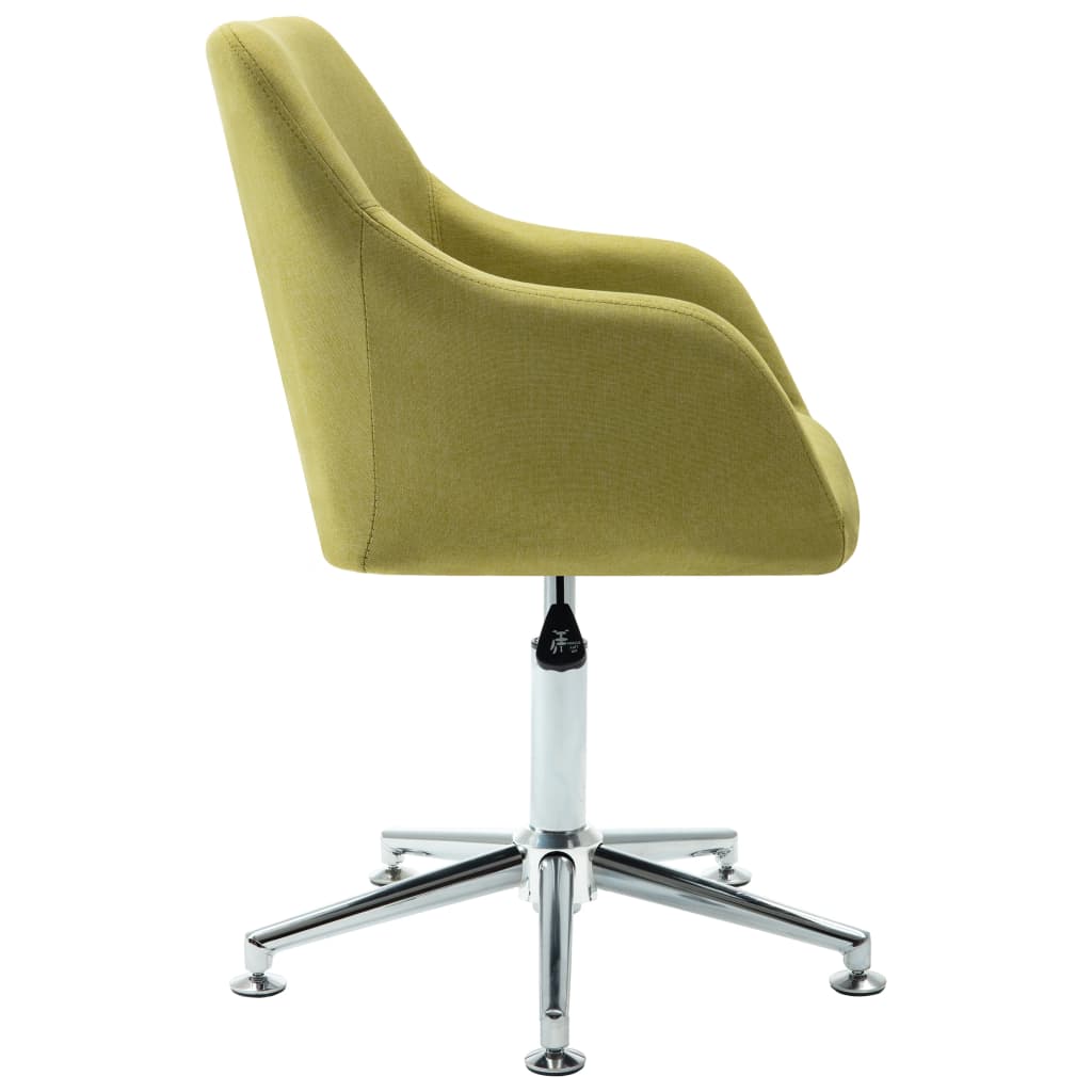 Chaises pivotantes à manger lot de 4 vert tissu - XIOS