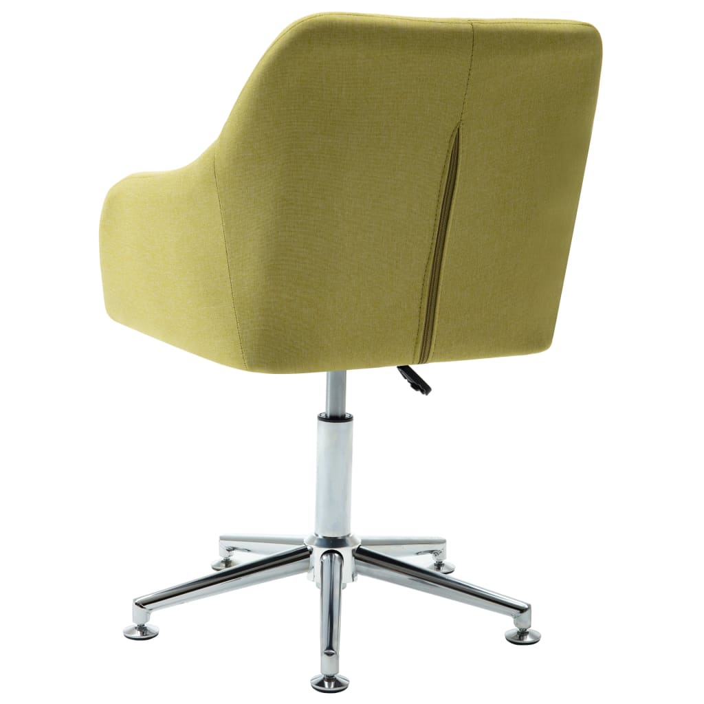 Chaises pivotantes à manger lot de 4 vert tissu - XIOS
