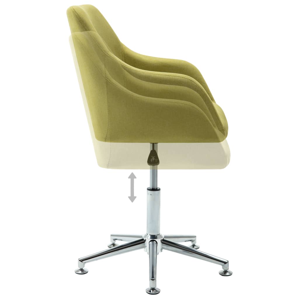 Chaises pivotantes à manger lot de 4 vert tissu - XIOS