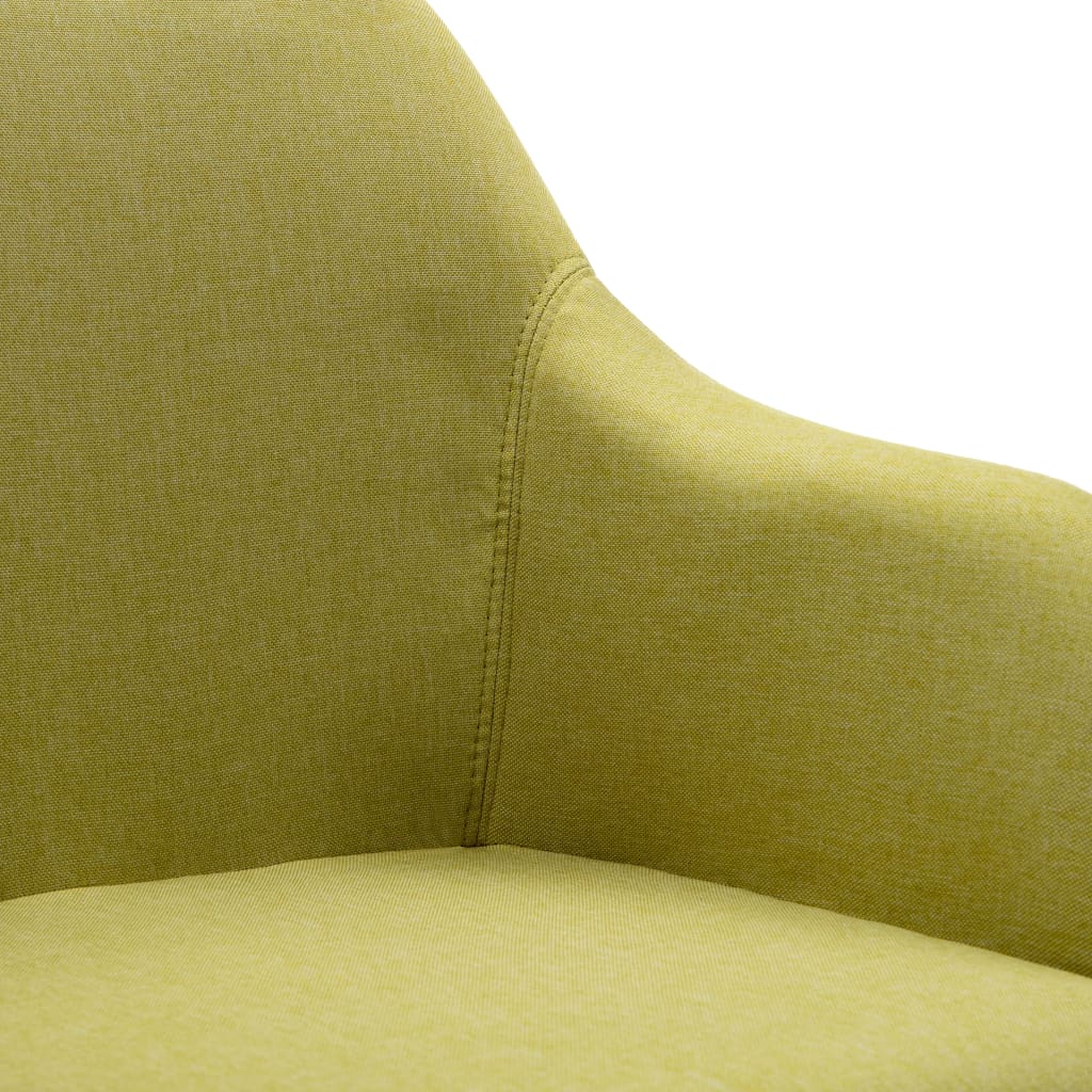 Chaises pivotantes à manger lot de 4 vert tissu - XIOS