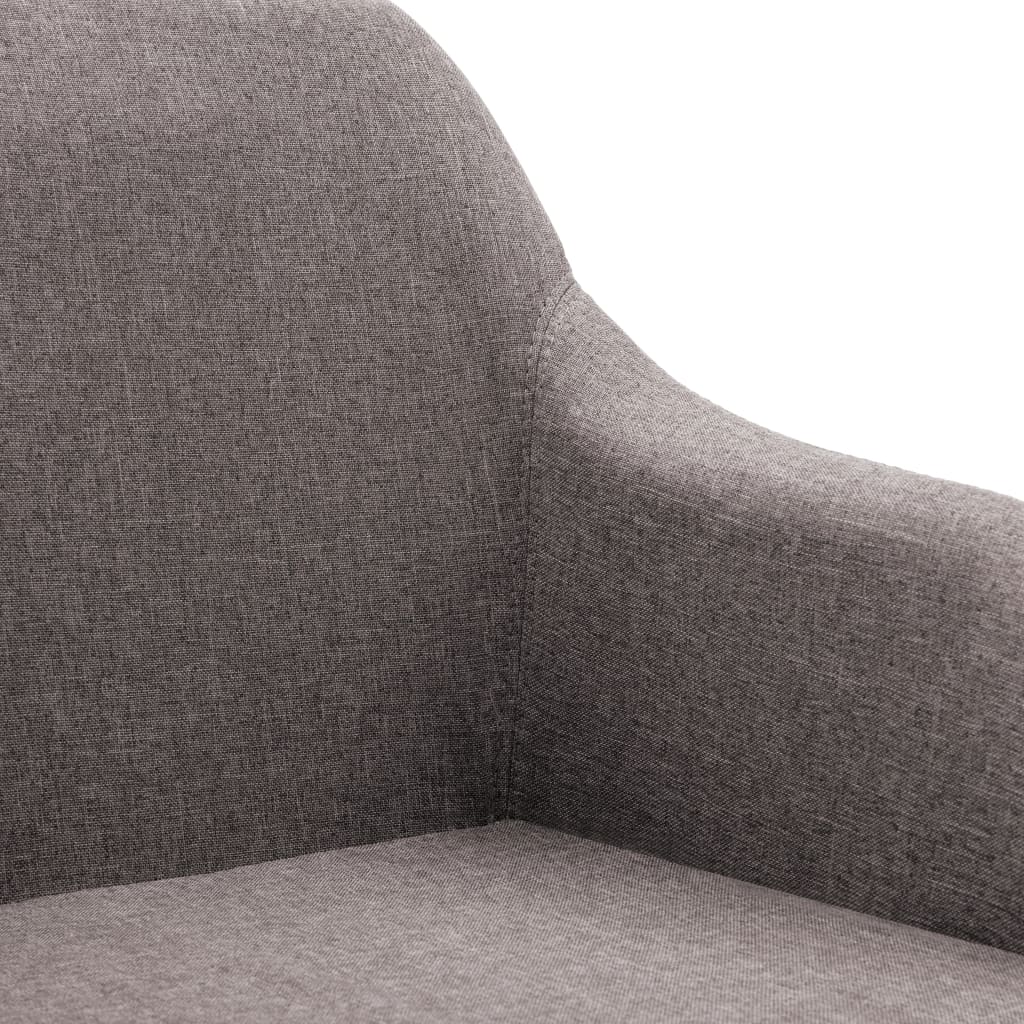 Chaises pivotantes à manger lot de 4 taupe tissu - XIOS
