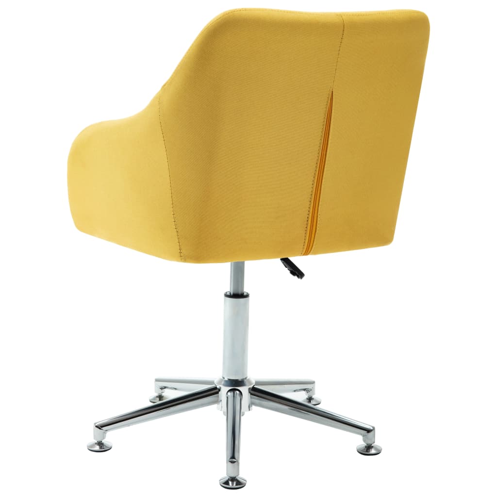 Chaise pivotante de bureau Jaune Tissu - XIOS