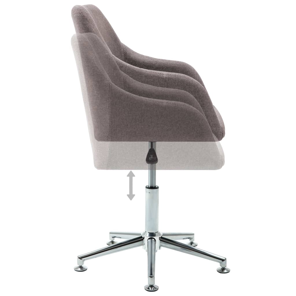 Chaise pivotante de bureau Taupe Tissu - XIOS