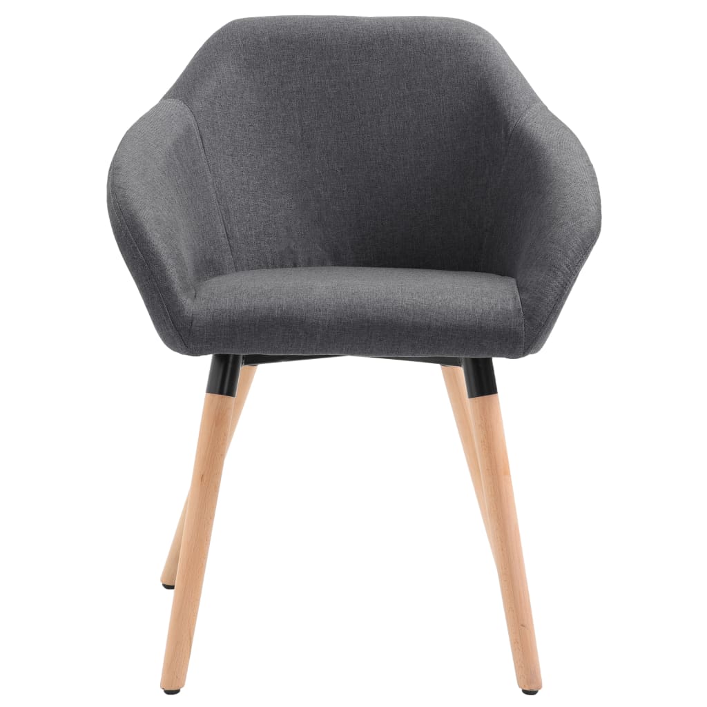 Chaises à manger lot de 4 gris foncé tissu - XIOS
