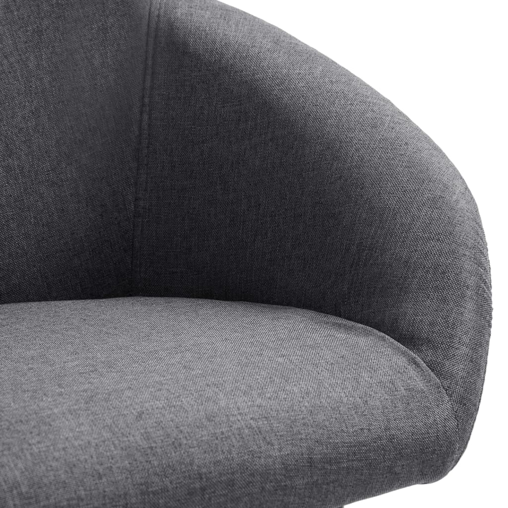 Chaises à manger lot de 4 gris foncé tissu - XIOS