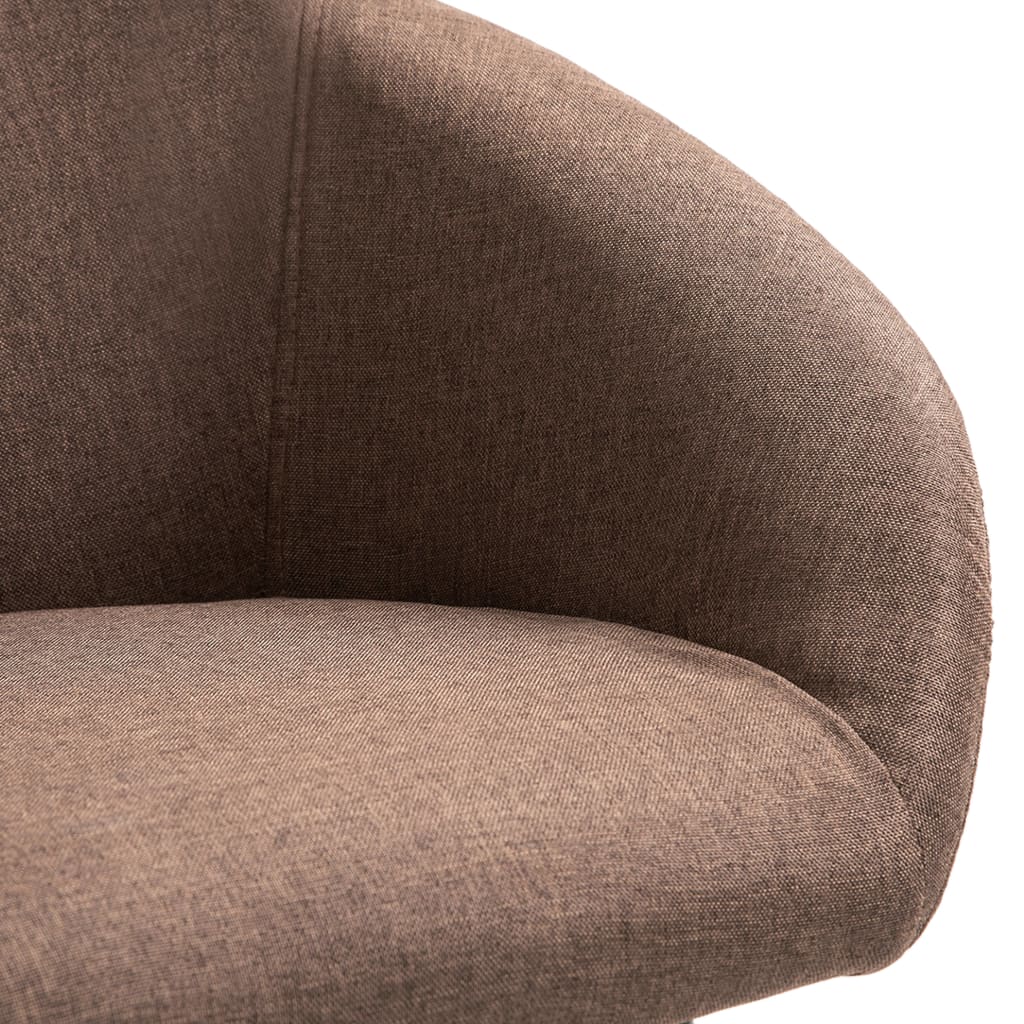 Chaises à manger lot de 4 marron tissu - XIOS