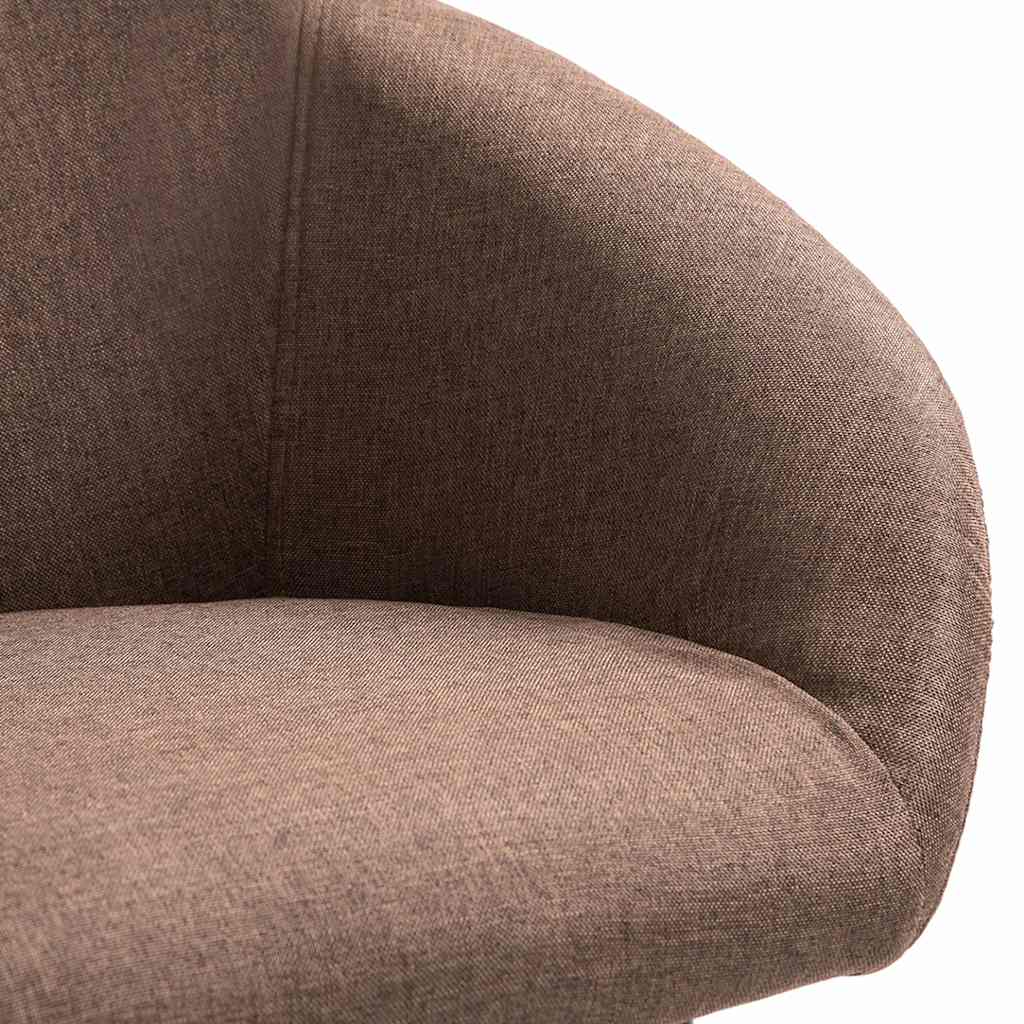 Chaises à manger lot de 4 marron tissu