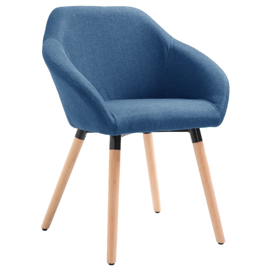 Chaises à manger lot de 4 bleu tissu - XIOS