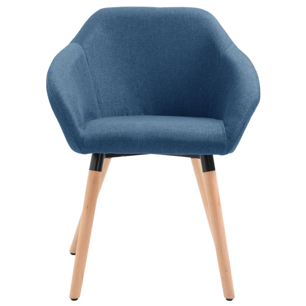 Chaises à manger lot de 4 bleu tissu - XIOS